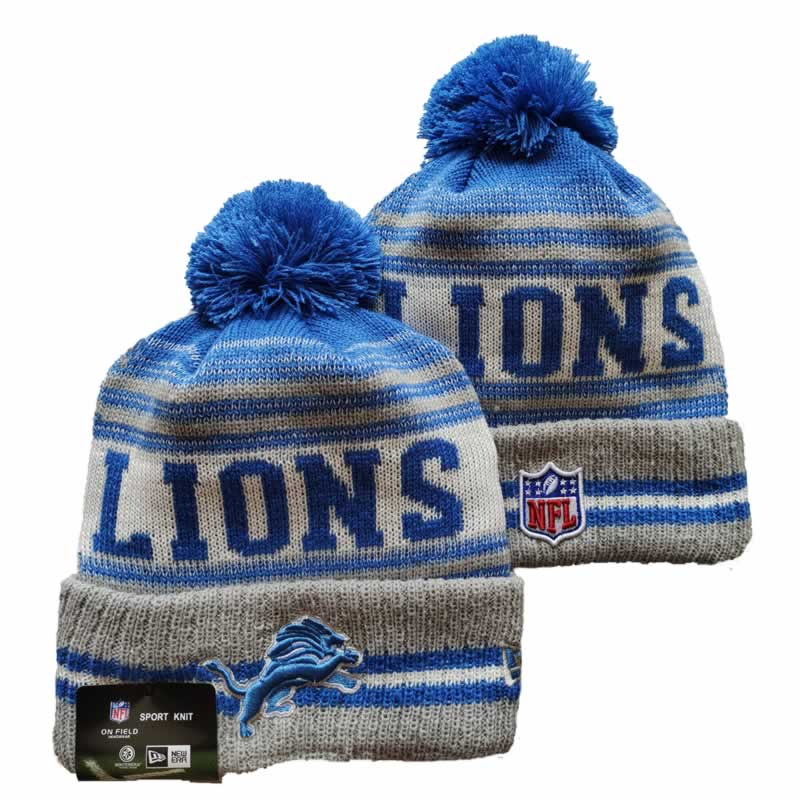 Lions Team Logo Blue and Gray Pom Cuffed Knit Hat YD,We sell and wholesale Lions Team Logo Blue and Gray Pom Cuffed Knit Hat YD on line form chian!